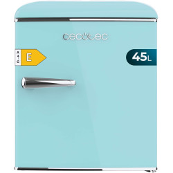 Cecotec mini frigo bolero coolmarket tt origin 45 bleu. réfrigérateur de table rétro, 45l, 55 cm de haut et 44,7 cm de large, cl