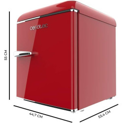 Cecotec Mini Frigo Bolero CoolMarket TT Origin 45 Rouge. Réfrigérateur de Table Rétro 45L, 55 cm de Haut, 44,7 cm de Large, Clas