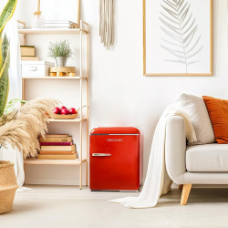 Cecotec Mini Frigo Bolero CoolMarket TT Origin 45 Rouge. Réfrigérateur de Table Rétro 45L, 55 cm de Haut, 44,7 cm de Large, Clas