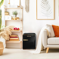 Cecotec mini frigo bolero coolmarket tt origin 45 noir e. réfrigérateur hauteur 55cm et largeur 44,7cm, classe énergétique e, ba