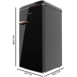 Cecotec mini frigo retro bolero coolmarket tt origin 103 noir e. mini réfrigérateur noir, 89,3 cm haut and 48,7 cm large, 95 l d