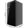 Cecotec mini frigo retro bolero coolmarket tt origin 103 noir e. mini réfrigérateur noir, 89,3 cm haut and 48,7 cm large, 95 l d