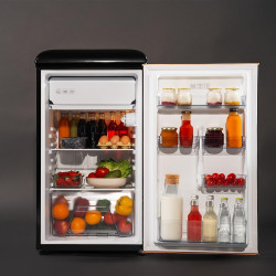 Cecotec mini frigo retro bolero coolmarket tt origin 103 noir e. mini réfrigérateur noir, 89,3 cm haut and 48,7 cm large, 95 l d