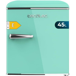 Cecotec mini frigo bolero coolmarket tt origin 45 vert e. réfrigérateur hauteur 55cm et largeur 44,7cm, classe énergétique e, ba