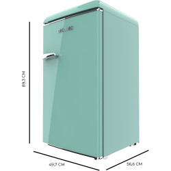 Cecotec mini frigo retro bolero coolmarket tt origin 103 vert e. mini réfrigérateur vert, 89,3 cm de haut et 48,7 cm de large, 9