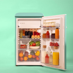 Cecotec mini frigo retro bolero coolmarket tt origin 103 vert e. mini réfrigérateur vert, 89,3 cm de haut et 48,7 cm de large, 9
