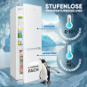 Bomann, KG7359 Réfrigérateur et Congélateur 173L Blanc - 121L Réfrigérateur, 52L Congélateur 4 Étoiles, Éclairage LED, Alarme d'