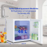 Mini Frigo, Petit Frigo de Chambre, 46L, Mini Réfrigérateur, Silencieux, Porte Réversible, pour Maison Appartement, Blanc, 0-10℃