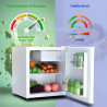 Mini Frigo, Petit Frigo de Chambre, 46L, Mini Réfrigérateur, Silencieux, Porte Réversible, pour Maison Appartement, Blanc, 0-10℃