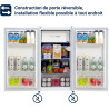 Petit Frigo, 91L, Température Réglable 2-8℃, Micro-Congélateur -3-0℃, Silencieux, Porte Réversible, Mini Réfrigérateur pour Cham