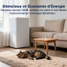 Petit Frigo, 91L, Température Réglable 2-8℃, Micro-Congélateur -3-0℃, Silencieux, Porte Réversible, Mini Réfrigérateur pour Cham