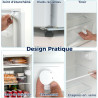 Petit Frigo, 91L, Température Réglable 2-8℃, Micro-Congélateur -3-0℃, Silencieux, Porte Réversible, Mini Réfrigérateur pour Cham