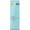 Cecotec Réfrigérateur Combiné Rétro 300L Bolero CoolMarket Combi Origin 300 Bleu E, Classe E, LED Intérieur, Crisper Box, Contrô