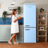 Cecotec Réfrigérateur Combiné Rétro 300L Bolero CoolMarket Combi Origin 300 Bleu E, Classe E, LED Intérieur, Crisper Box, Contrô