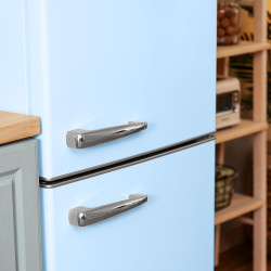 Cecotec Réfrigérateur Combiné Rétro 300L Bolero CoolMarket Combi Origin 300 Bleu E, Classe E, LED Intérieur, Crisper Box, Contrô