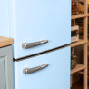 Cecotec Réfrigérateur Combiné Rétro 300L Bolero CoolMarket Combi Origin 300 Bleu E, Classe E, LED Intérieur, Crisper Box, Contrô