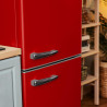 Cecotec Réfrigérateur Combiné Rétro 300L Bolero CoolMarket Combi Origin 300 Rouge E, Classe E, LED Intérieur, Crisper Box, Contr