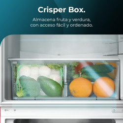 Cecotec Réfrigérateur Combiné Rétro 300L Bolero CoolMarket Combi Origin 300 Rouge E, Classe E, LED Intérieur, Crisper Box, Contr