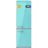 Cecotec Réfrigérateur Combiné Rétro 300 L Bolero CoolMarket Combi Origin 300 Vert E, Classe E, LED Intérieur, Crisper Box, Contr