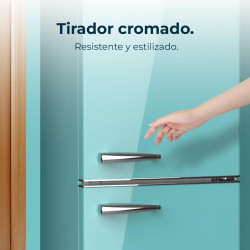 Cecotec Réfrigérateur Combiné Rétro 300 L Bolero CoolMarket Combi Origin 300 Vert E, Classe E, LED Intérieur, Crisper Box, Contr