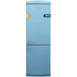 Cecotec réfrigérateur combi rétro bolero coolmarket combi origin 294+ bleu e. réfrigérateur rétro bleu, 294l, total no frost, cl