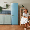 Cecotec réfrigérateur combi rétro bolero coolmarket combi origin 294+ bleu e. réfrigérateur rétro bleu, 294l, total no frost, cl