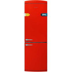 Cecotec refrigerateur congelateur combiné bolero coolmarket combi origin 294+ rouge e. réfrigérateur 294l, rouge rétro, no frost