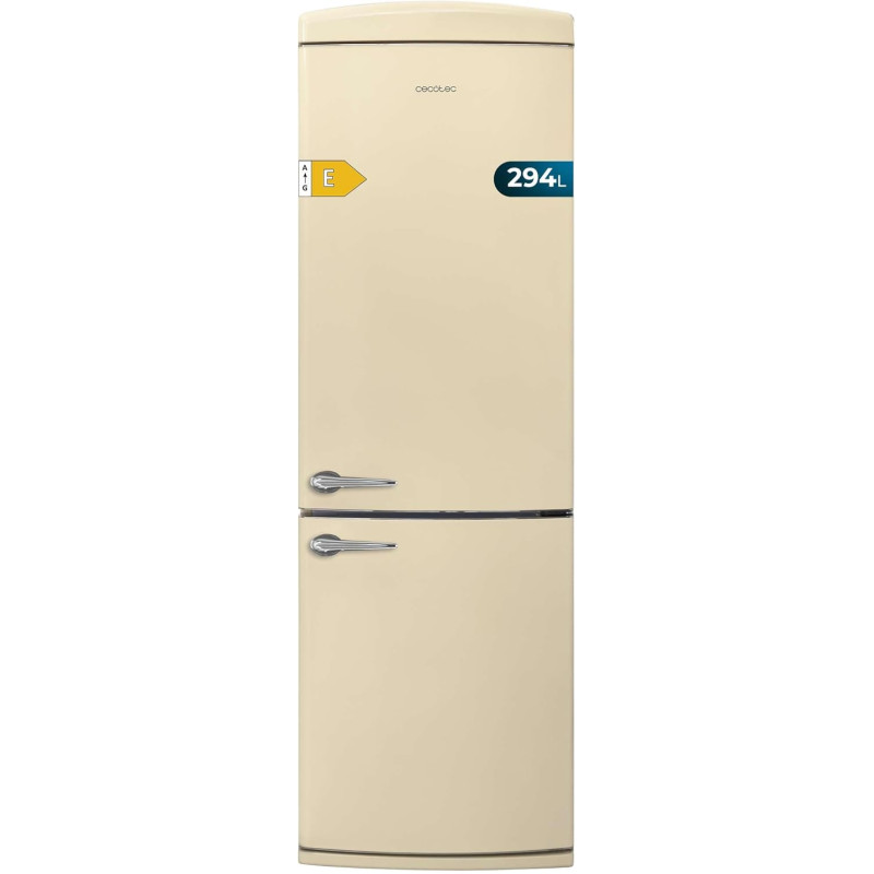 Cecotec réfrigérateur congélateur combine bolero coolmarket combi origin 294+ beige e. réfrigérateur combine avec total no frost