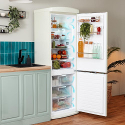 Cecotec réfrigérateur congélateur combine bolero coolmarket combi origin 294+ beige e. réfrigérateur combine avec total no frost