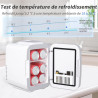 YASHE Mini Frigo pour Chambre, Frigo Skincare avec Miroir LED, Petit Frigo de 4L Portable, Thermoelectrique Chauffe & Refroidiss