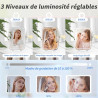 YASHE Mini Frigo pour Chambre, Frigo Skincare avec Miroir LED, Petit Frigo de 4L Portable, Thermoelectrique Chauffe & Refroidiss