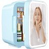 YASHE Mini Frigo pour Chambre, Frigo Skincare avec Miroir LED, Petit Frigo de 4L Portable, Thermoelectrique Chauffe & Refroidiss