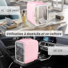 YASHE Mini Frigo pour Chambre, Frigo Skincare avec Miroir LED, Petit Frigo de 4L Portable, Thermoelectrique Chauffe & Refroidiss