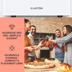 Klarstein Mini Frigo de Chambre pour Boissons, Petit Silencieux, Bar Intérieur, Bières, Vins, Refrigerateur Camping, 3 Niveaux R