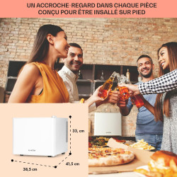 Klarstein Mini Frigo de Chambre pour Boissons, Petit Silencieux, Bar Intérieur, Bières, Vins, Refrigerateur Camping, 3 Niveaux R