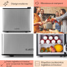 KLARSTEIN Mini Frigo de Chambre pour Boissons, Silencieux, Mini Bar Intérieur, Bières, Vins, Petit Refrigerateur Camping, 3 Nive