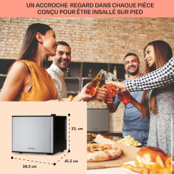 KLARSTEIN Mini Frigo de Chambre pour Boissons, Silencieux, Mini Bar Intérieur, Bières, Vins, Petit Refrigerateur Camping, 3 Nive