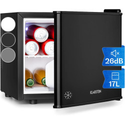 KLARSTEIN Mini Frigo de Chambre pour Boissons, Petit Réfrigérateur Silencieux, Mini Bar Intérieur, Bières, Vins, Camping, 3 Nive