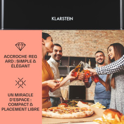 KLARSTEIN Mini Frigo de Chambre pour Boissons, Petit Réfrigérateur Silencieux, Mini Bar Intérieur, Bières, Vins, Camping, 3 Nive
