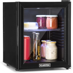Klarstein Mini Frigo de Chambre 32L pour Snacks et Boissons, Petit Refrigerateur Silencieux avec tagres Reglables, 12-18C