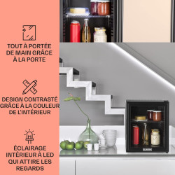 Klarstein Mini Frigo de Chambre 32L pour Snacks et Boissons, Petit Refrigerateur Silencieux avec tagres Reglables, 12-18C