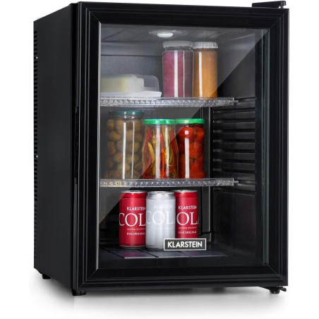 Klarstein Petit Frigo de Chambre de 42L pour Snacks et Boissons, Top Silencieux, Mini Bar, Camping, Cosmetique, Refrigerateur av