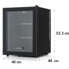 Klarstein Petit Frigo de Chambre de 42L pour Snacks et Boissons, Top Silencieux, Mini Bar, Camping, Cosmetique, Refrigerateur av