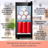 KLARSTEIN Mini Frigo de Chambre de 23L pour Snacks et Boissons, Top Silencieux, Petit Bar, Réfrigérateur Camping, Cosmetique, av