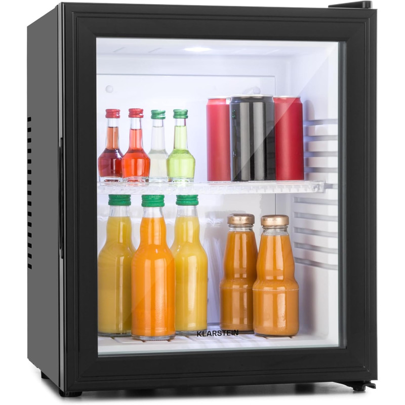 Klarstein Frigo de Chambre de 32L pour Snacks et Boissons, Petit Frigo Top Silencieux, Mini Bar, Réfrigérateur Camping, Cosmetiq