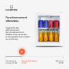 KLARSTEIN Brooklyn Mini Frigo de Chambre, Mini Bar, Refrigerateur Aliments, Boissons, Porte en Verre, Etagères Réglables, Petit 