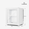 KLARSTEIN Brooklyn Mini Frigo de Chambre, Mini Bar, Refrigerateur Aliments, Boissons, Porte en Verre, Etagères Réglables, Petit 
