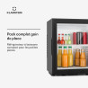 KLARSTEIN Brooklyn Mini Frigo de Chambre, Bar, Aliments, Boissons, Porte en Verre, Etagères Réglables, Camping, Voiture, Cosmeti