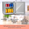 Klarstein Mini Frigo de Chambre de 32L pour Snacks et Boissons, Petit Frigo Top Silencieux, Mini Bar, Petit Réfrigérateur Campin