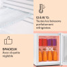 Klarstein Mini Frigo de Chambre 32L pour Snacks et Boissons, Petit Réfrigérateur Silencieux avec Étagères Réglables, 12-18°C